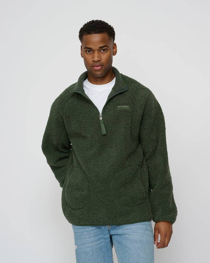 Kuuno Everyday Half Zip Fleece Forest Green Fabrikverkauf