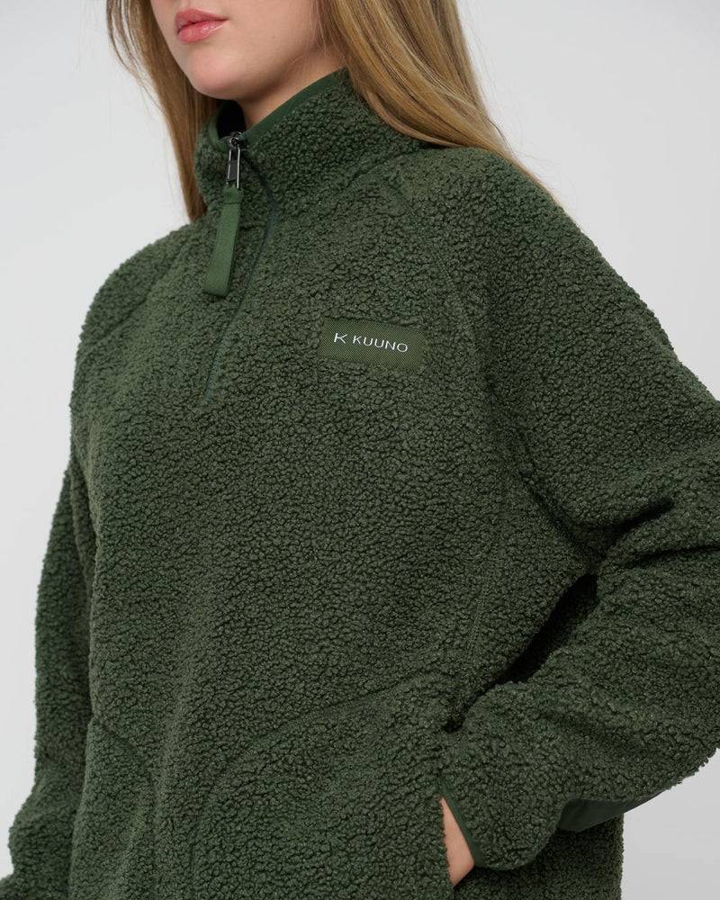 Kuuno Everyday Half Zip Fleece Forest Green Fabrikverkauf