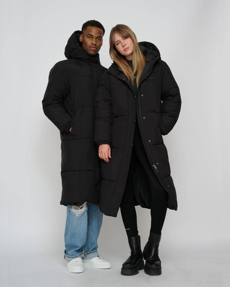 Kuuno Everyday Long Puffer Jacket Night Black