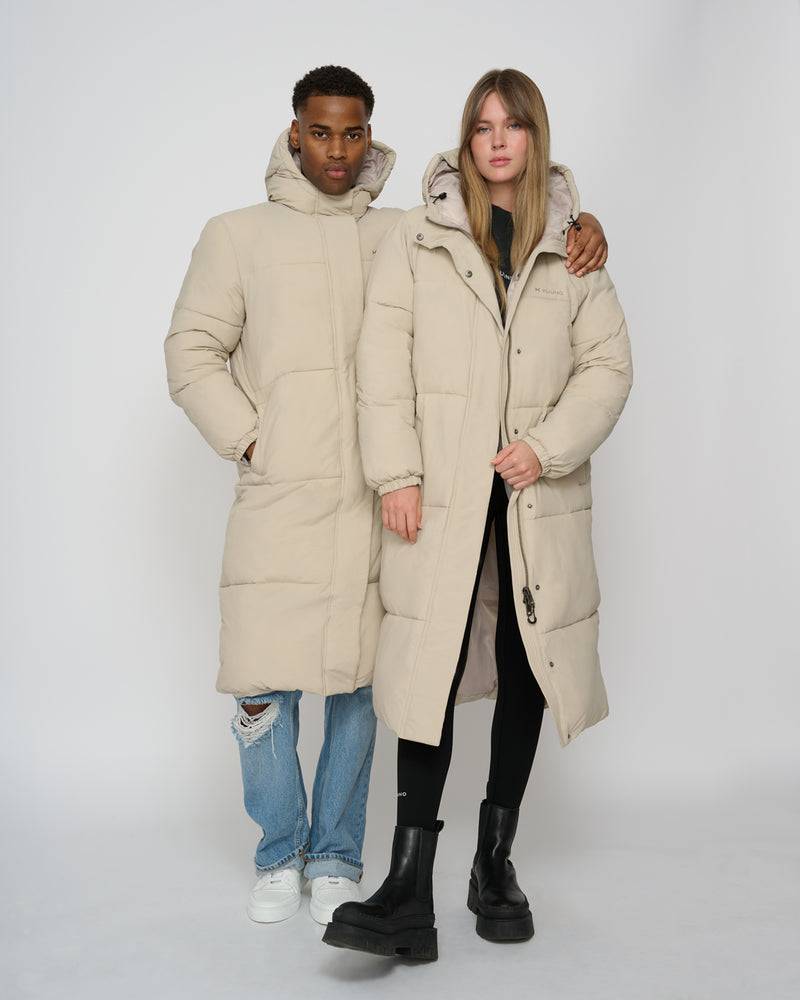 Kuuno Everyday Long Puffer Jacket Light Beige