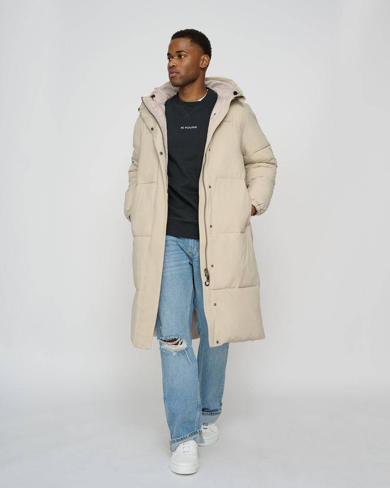 Kuuno Everyday Long Puffer Jacket Light Beige Auslauf