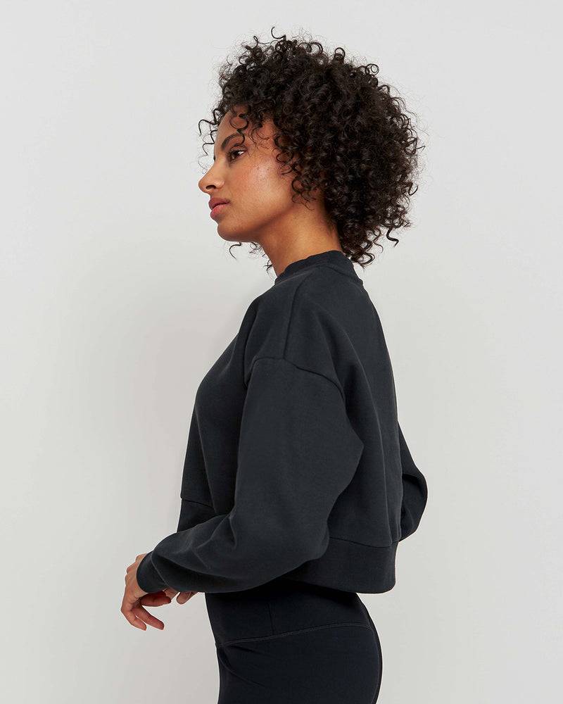 Kuuno Essential Cropped Sweater Night Black Schlussverkauf