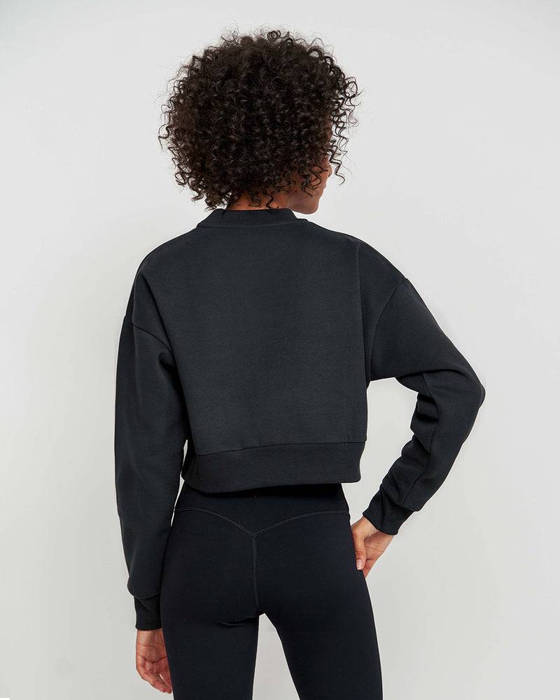 Kuuno Essential Cropped Sweater Night Black Schlussverkauf