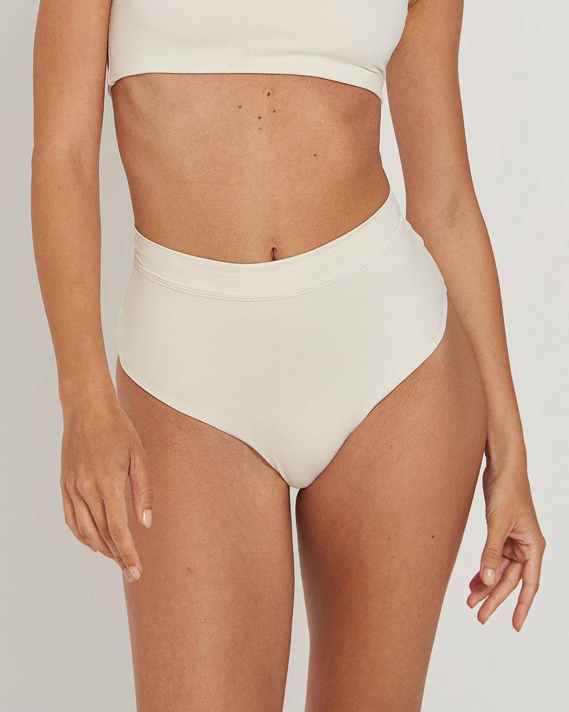 Kuuno Bikini Bottom High Waist Off White