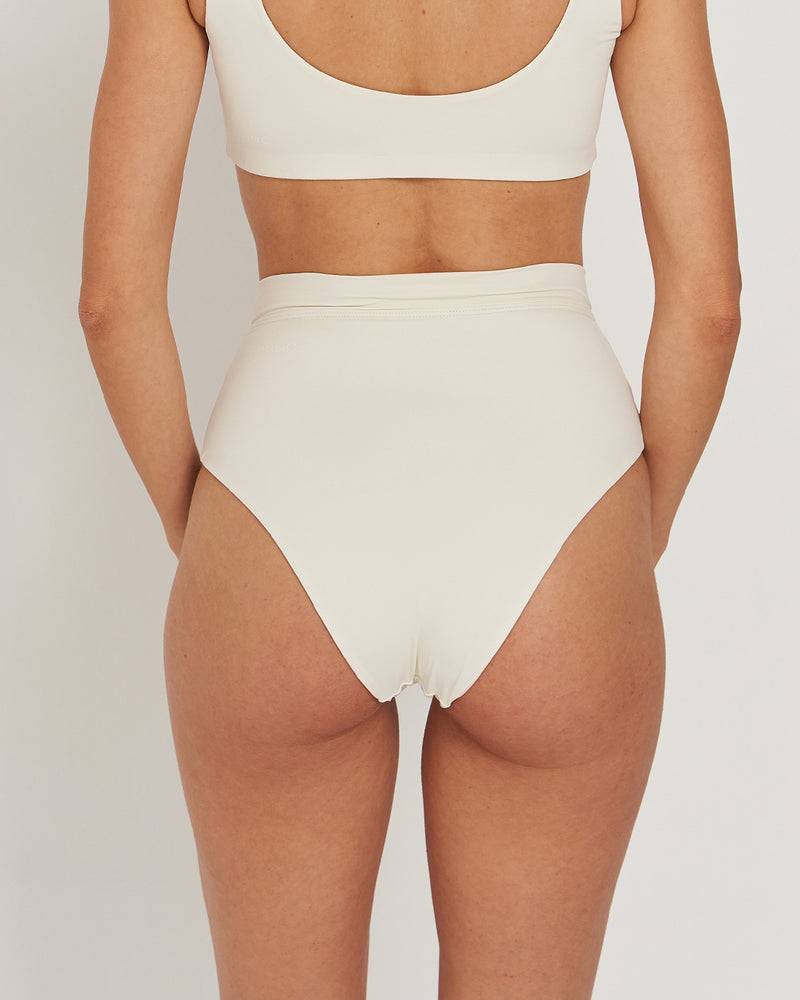 Kuuno Bikini Bottom High Waist Off White Hotsell
