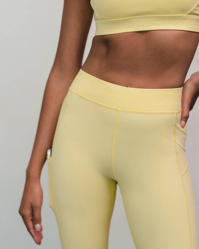 Kuuno Dynamic High Waist Tights Pale Yellow Blitzverkäufe