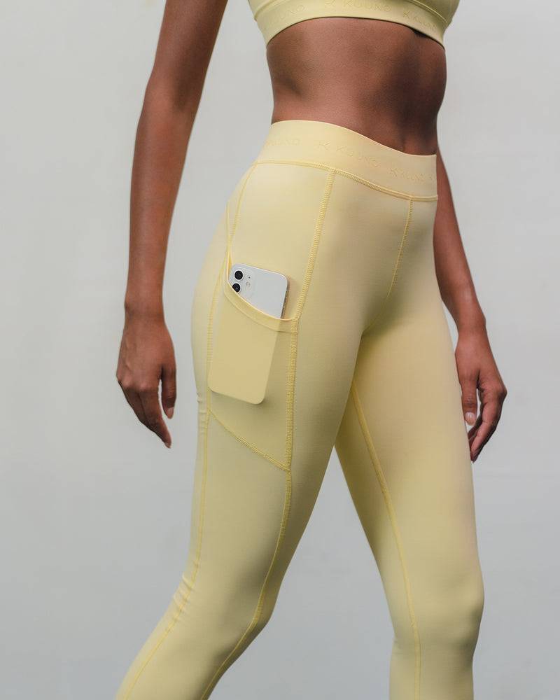 Kuuno Dynamic High Waist Tights Pale Yellow Blitzverkäufe