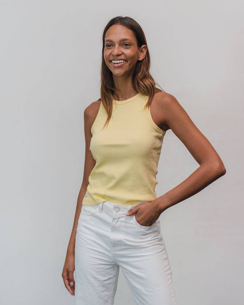 Kuuno Everyday Cotton Tank Top Pale Yellow