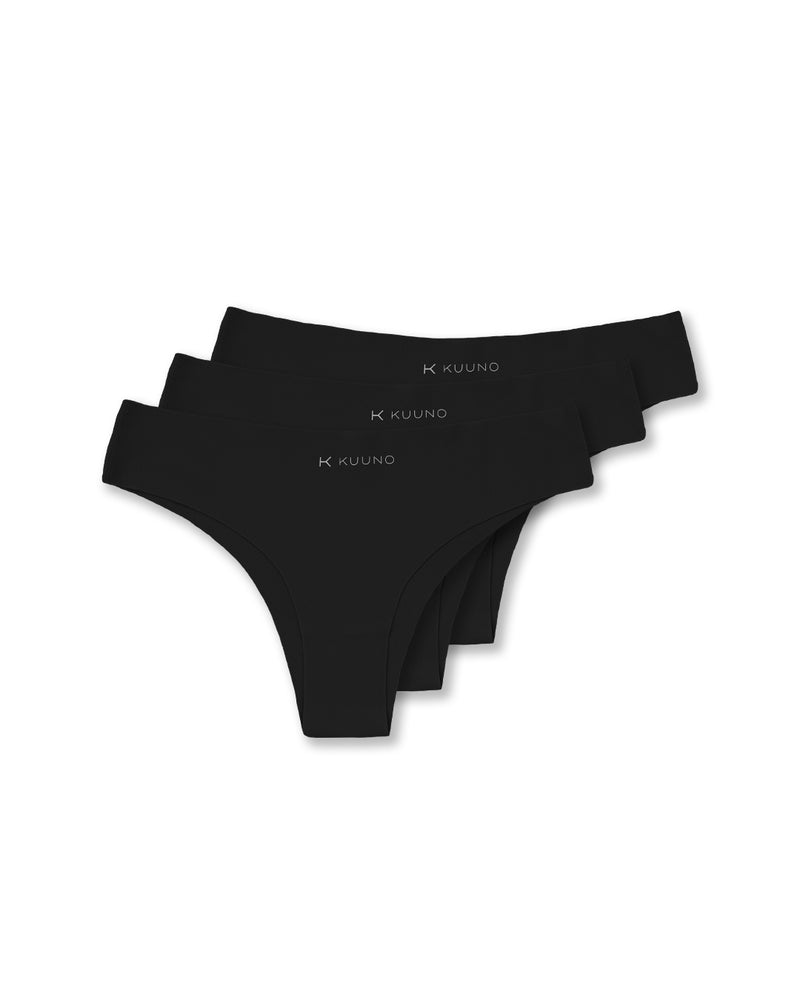 Kuuno 3er-Set Seamless Brazilian Brief Night Black