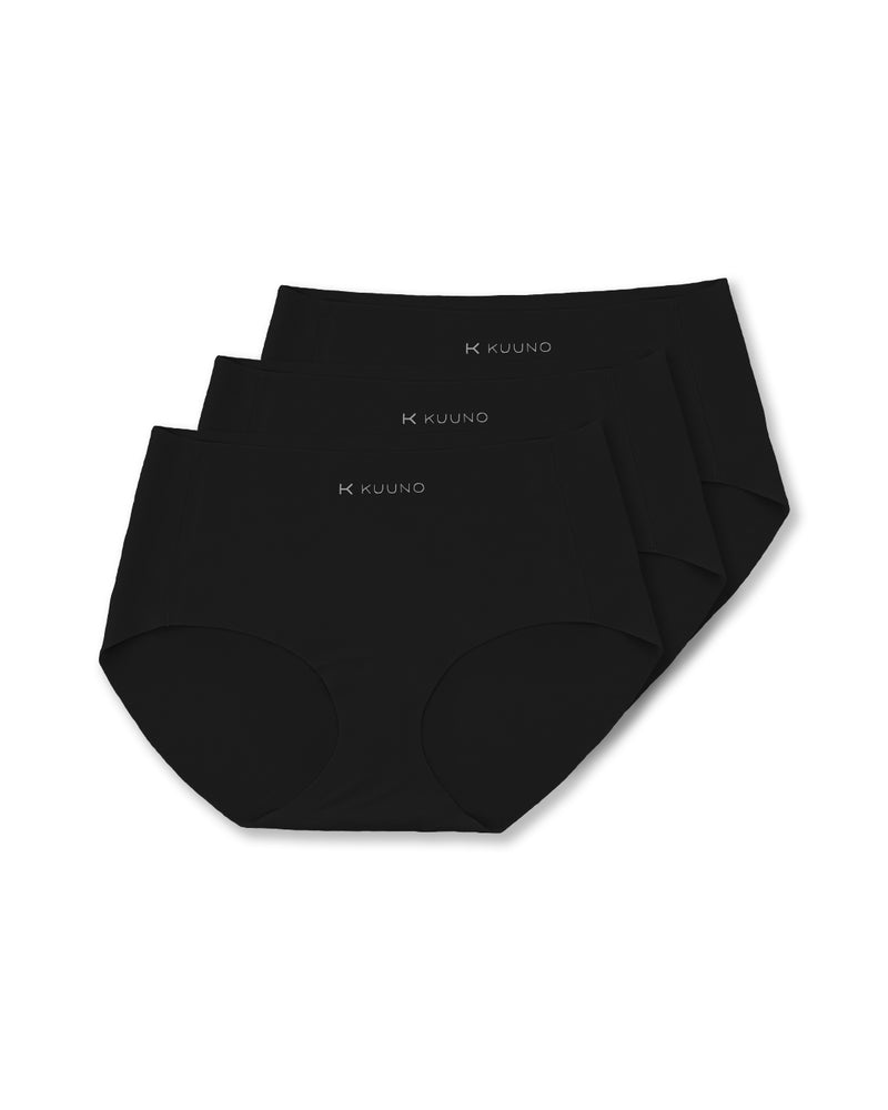 Kuuno 3er-Set Seamless High Waist Classic Brief Night Black