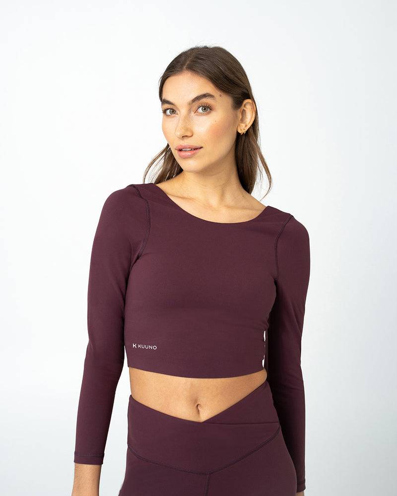 Kuuno Essential Cropped Longsleeve Dark Berry