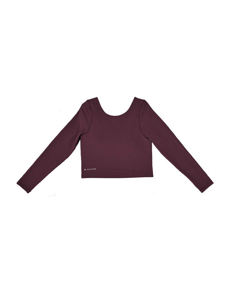 Kuuno Essential Cropped Longsleeve Dark Berry im Angebot