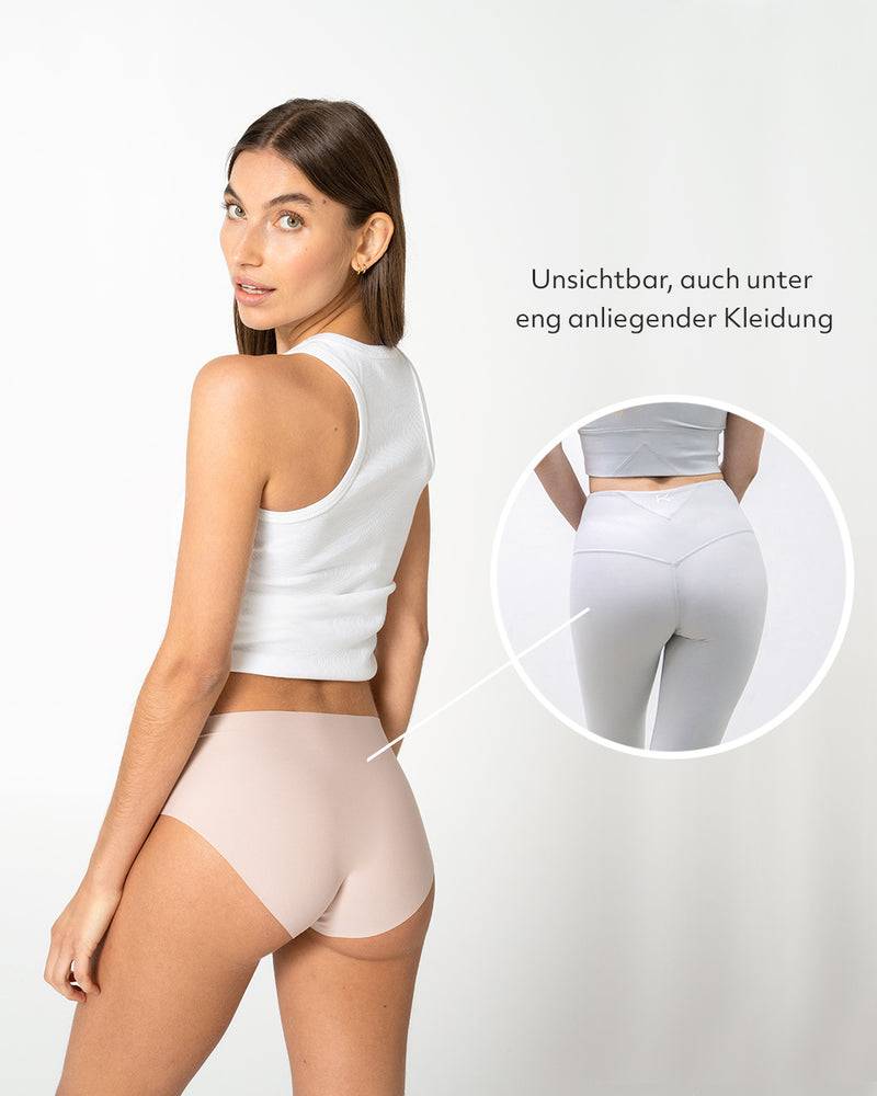 Kuuno 3er-Set Seamless High Waist Classic Brief Natural Blush Günstiger Verkauf