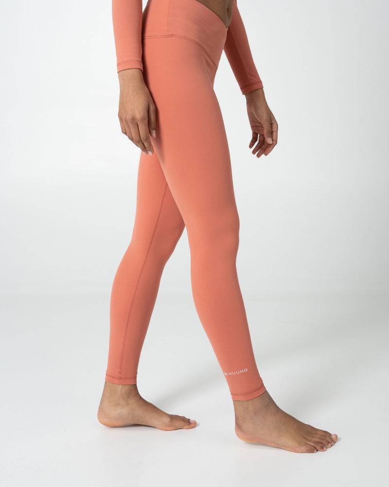 Kuuno Essential Crossover High Waist Tights Coral Pink Fabrikverkauf