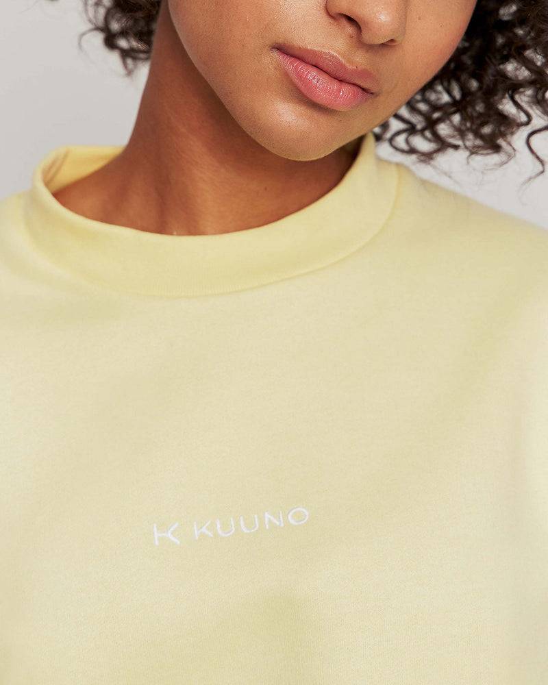 Kuuno Essential Cropped Sweater Pale Yellow Verkauf
