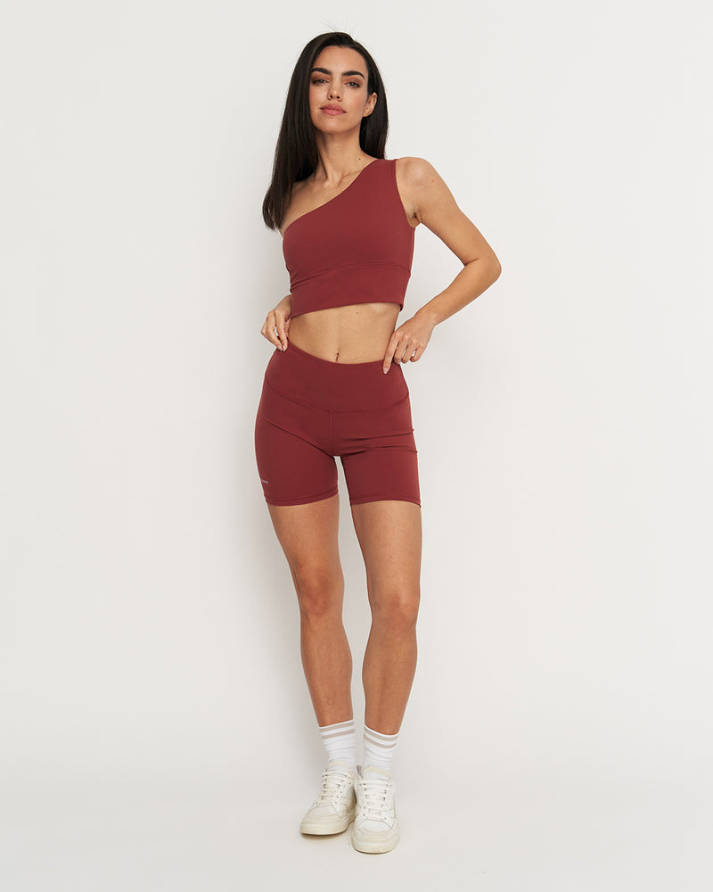 Kuuno Essential One Shoulder Bra Marsala Red Fabrikverkauf