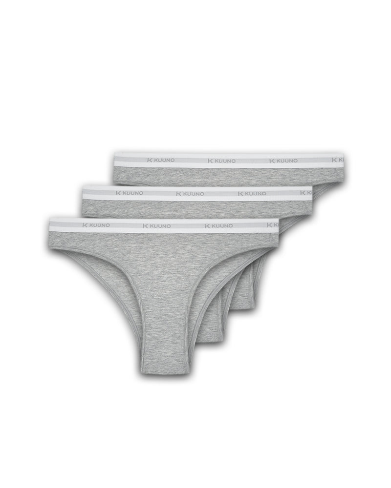 Kuuno 3er-Set Everyday Brazilian Brief Light Grey