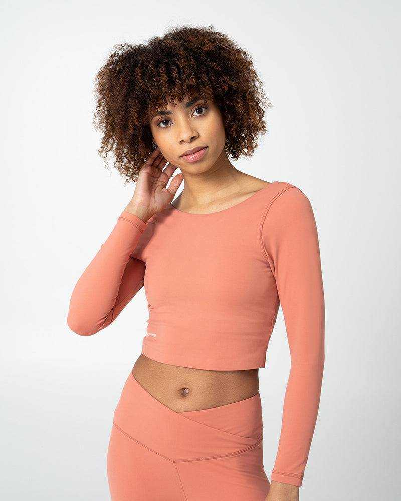 Kuuno Essential Cropped Longsleeve Coral Pink