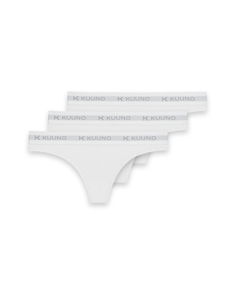 Kuuno 3er-Set Everyday Thong Classic White