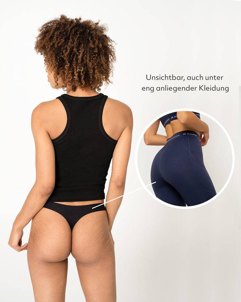 Kuuno Seamless Thong Night Black Verkauf