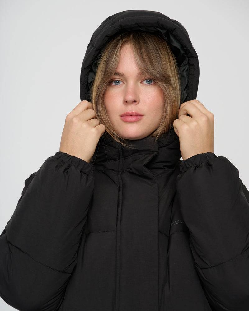 Kuuno Everyday Long Puffer Jacket Night Black Online