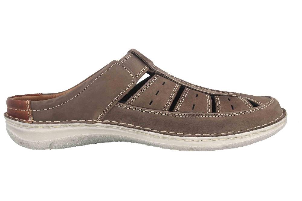 ﻿ Josef Seibel Anvers 76 Pantoletten in Übergrößen Grau 43676 21 711 große Herrenschuhe Auslauf