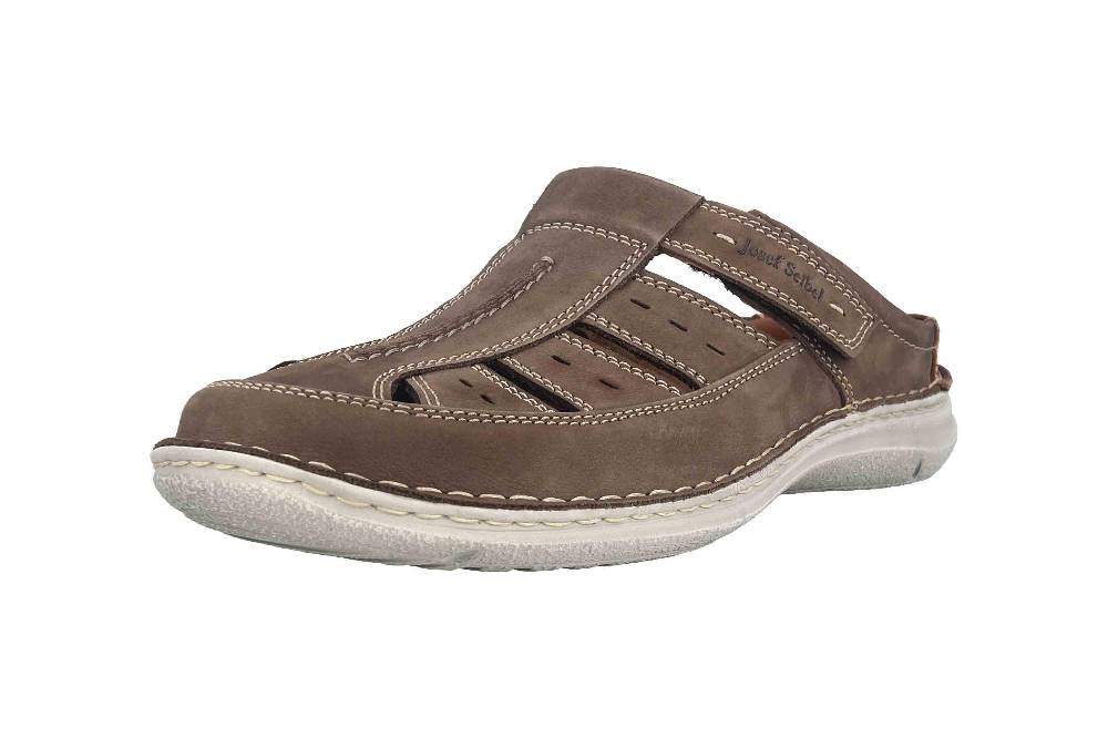 ﻿ Josef Seibel Anvers 76 Pantoletten in Übergrößen Grau 43676 21 711 große Herrenschuhe Auslauf