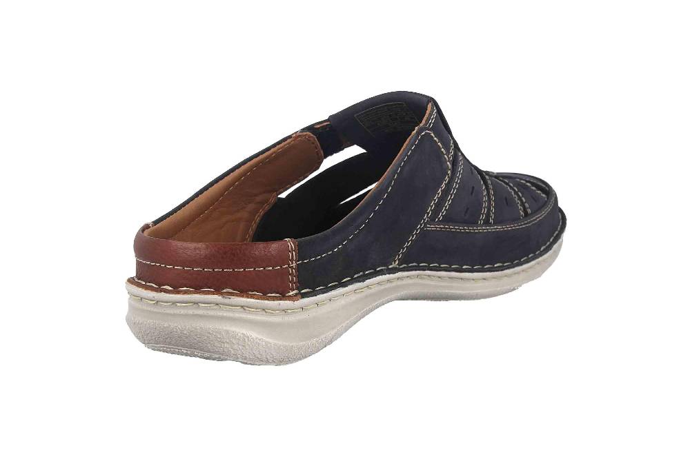 Josef Seibel Anvers 76 Pantoletten in Übergrößen Blau 43676 21 526 große Herrenschuhe Schlussverkauf