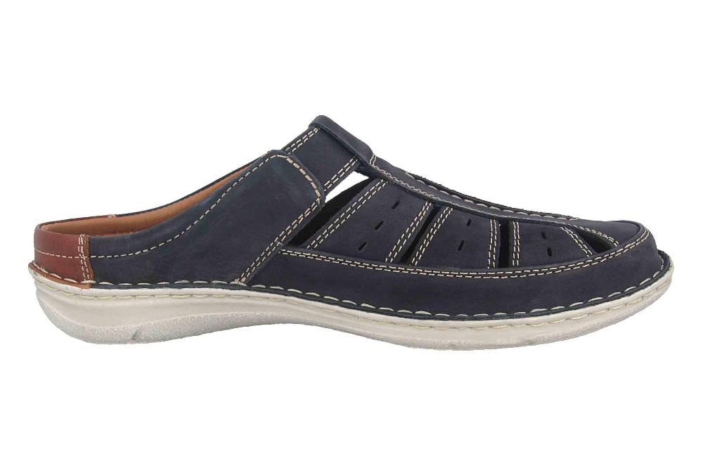 Josef Seibel Anvers 76 Pantoletten in Übergrößen Blau 43676 21 526 große Herrenschuhe Schlussverkauf
