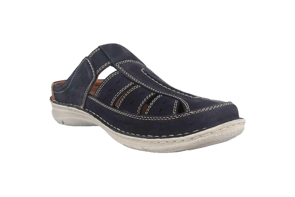 Josef Seibel Anvers 76 Pantoletten in Übergrößen Blau 43676 21 526 große Herrenschuhe Schlussverkauf