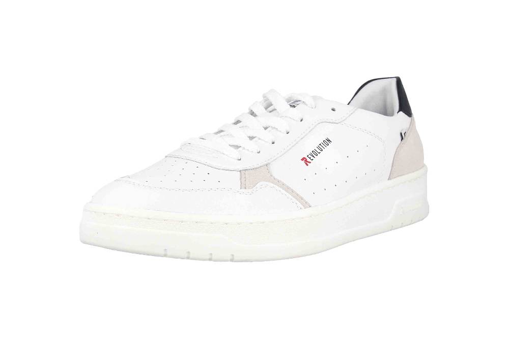 Rieker Evolution Sneaker in Übergrößen Weiß U0401-81 große Herrenschuhe Outlet