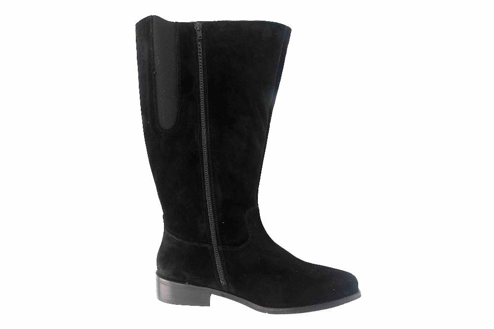 MayBe Weitschaftstiefel in Übergrößen Schwarz 67667 Black große Damenschuhe Outlet