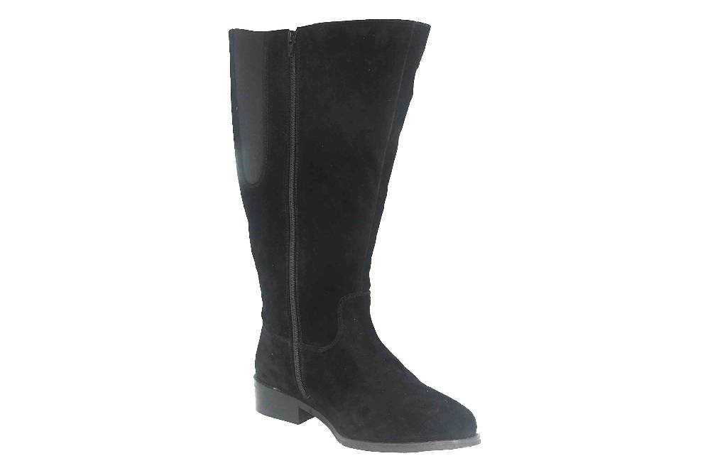 MayBe Weitschaftstiefel in Übergrößen Schwarz 67667 Black große Damenschuhe Outlet