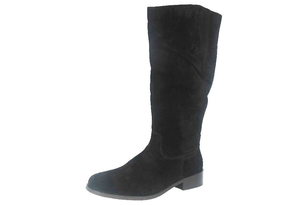 MayBe Weitschaftstiefel in Übergrößen Schwarz 67667 Black große Damenschuhe Outlet