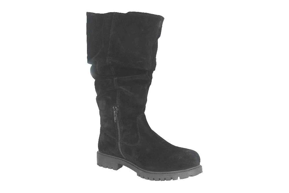 MayBe Weitschaftstiefel in Übergrößen Schwarz 67663 Black große Damenschuhe Verkauf