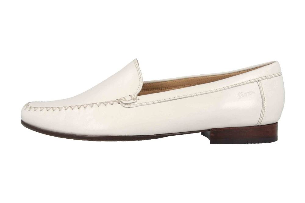 Sioux Campina Slipper in Übergrößen Weiss 63103 große Damenschuhe