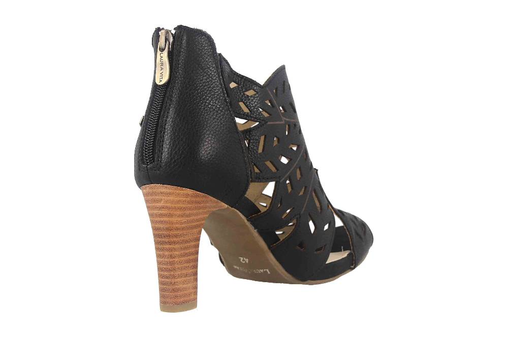Laura Vita Sandaletten in Übergrößen Schwarz ALBANE 048 Noir große Damenschuhe Outlet