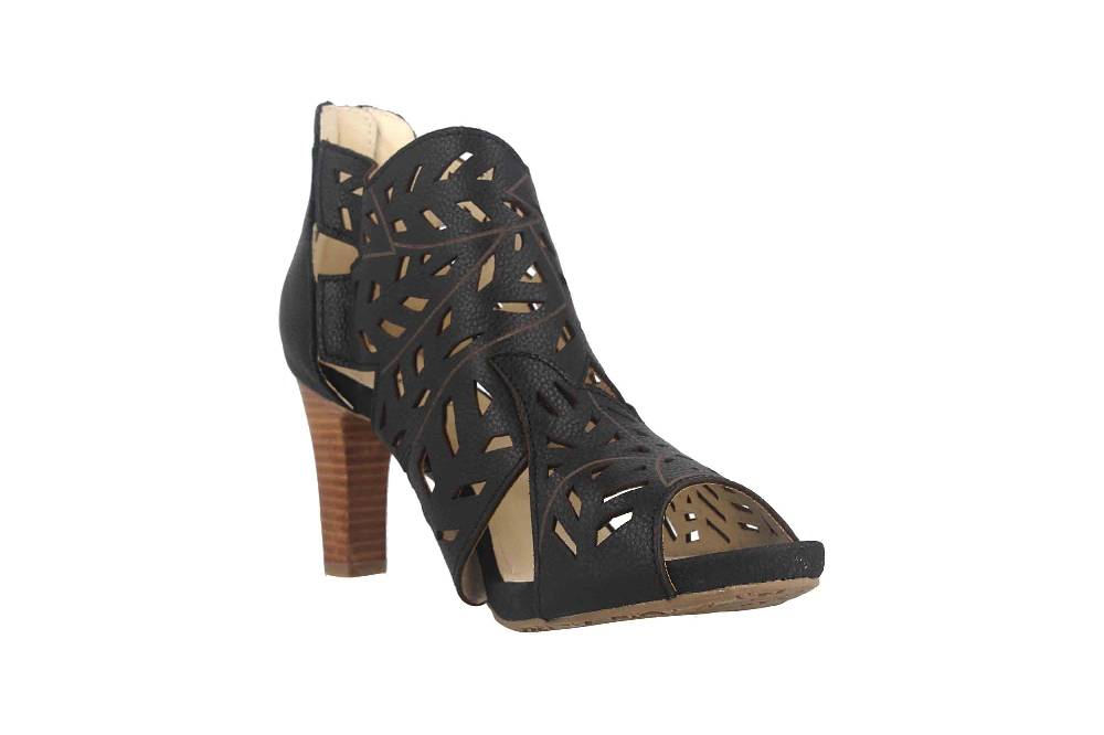 Laura Vita Sandaletten in Übergrößen Schwarz ALBANE 048 Noir große Damenschuhe Outlet