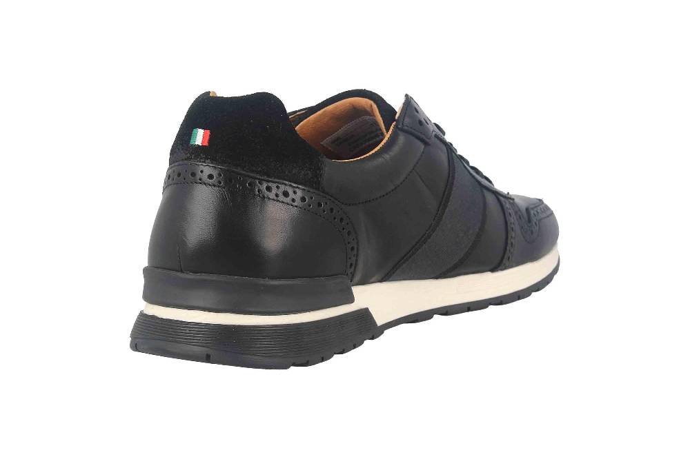 Pantofola d'Oro SANGANO UOMO LOW XL Sneaker in Übergrößen Schwarz 10203019.25Y/10203070.25Y große Herrenschuhe Outlet