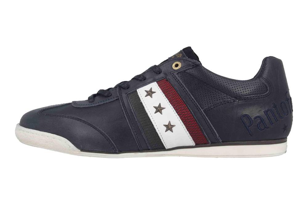 Pantofola d'Oro Imola Romagna Uomo Low Sneaker in Übergrößen Blau 10193037.29Y/10193082.29Y große Herrenschuhe im Angebot