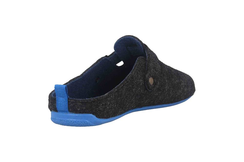 Andres Machado Clogs & Hausschuhe in Übergrößen Schwarz VAL Black Blue/ Herren große Herrenschuhe Vatertagsangebot