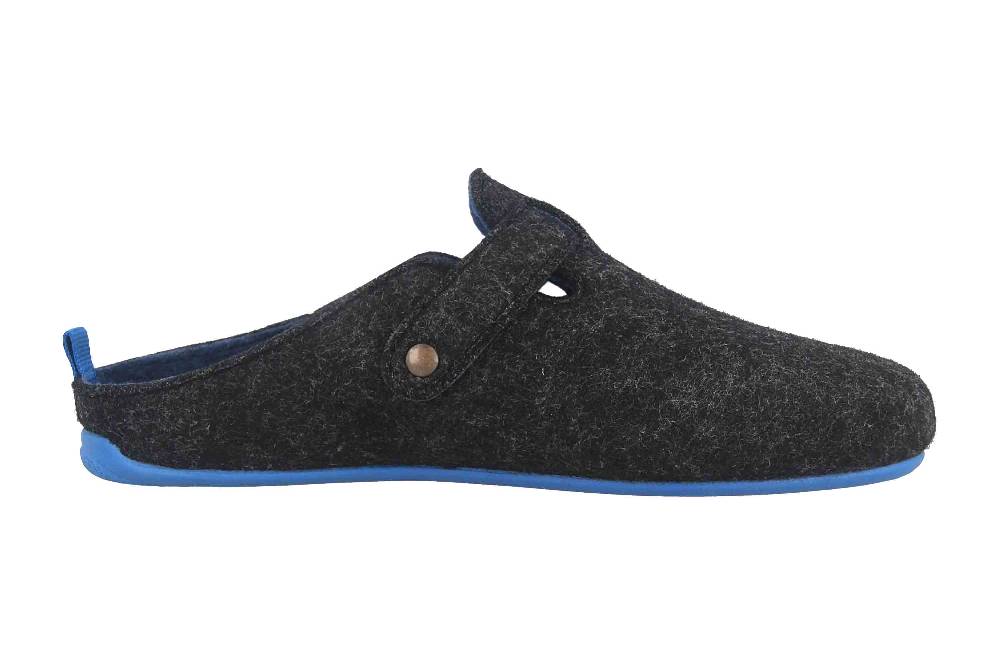 Andres Machado Clogs & Hausschuhe in Übergrößen Schwarz VAL Black Blue/ Herren große Herrenschuhe Vatertagsangebot