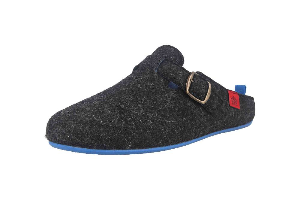 Andres Machado Clogs & Hausschuhe in Übergrößen Schwarz VAL Black Blue/ Herren große Herrenschuhe Vatertagsangebot