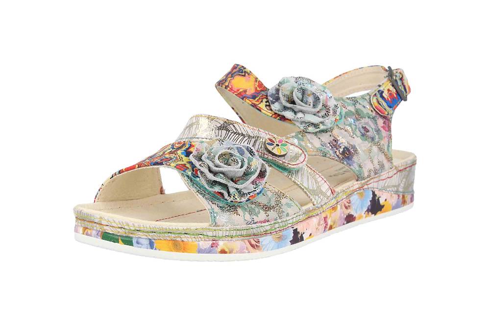 Laura Vita Sandalen in Übergrößen Mehrfarbig BRCUELO 06 Vert große Damenschuhe Schlussverkauf