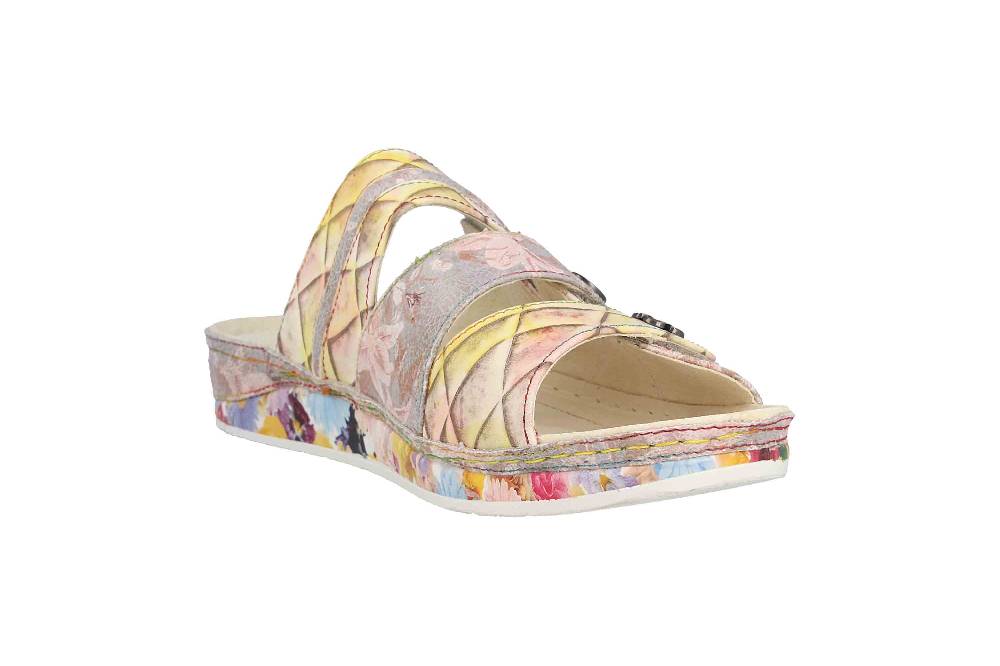 Laura Vita Pantoletten in Übergrößen Mehrfarbig BRCUELO 75 Beige große Damenschuhe Blitzverkäufe