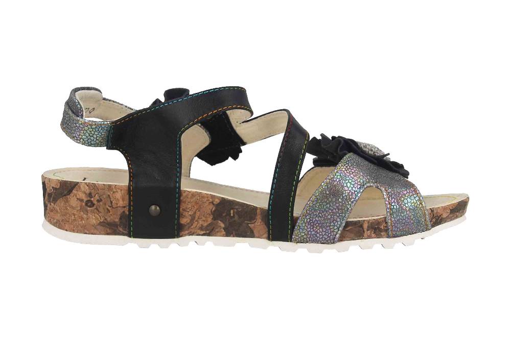 Laura Vita Sandalen in Übergrößen Mehrfarbig BRCYANO 68 Noir große Damenschuhe im Angebot