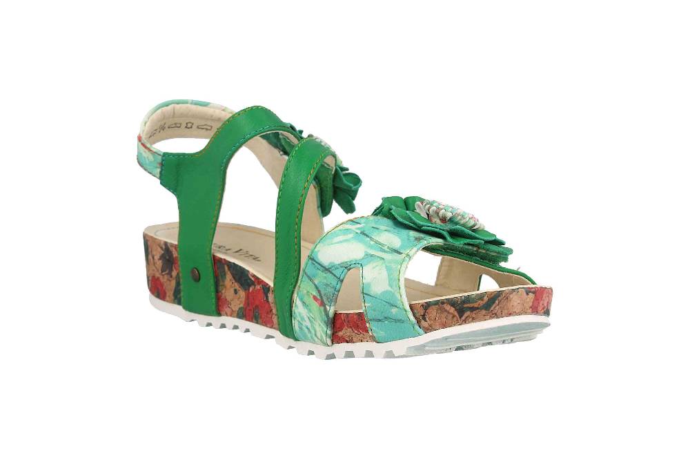 Laura Vita Sandalen in Übergrößen Mehrfarbig BRCYANO 68 Vert große Damenschuhe Schlussverkauf