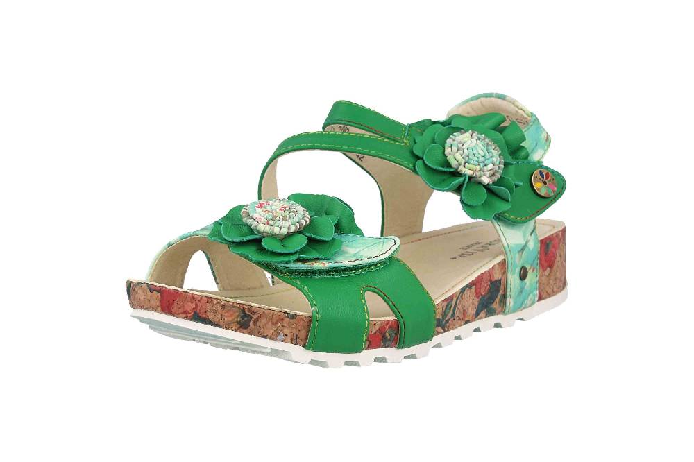 Laura Vita Sandalen in Übergrößen Mehrfarbig BRCYANO 68 Vert große Damenschuhe Schlussverkauf