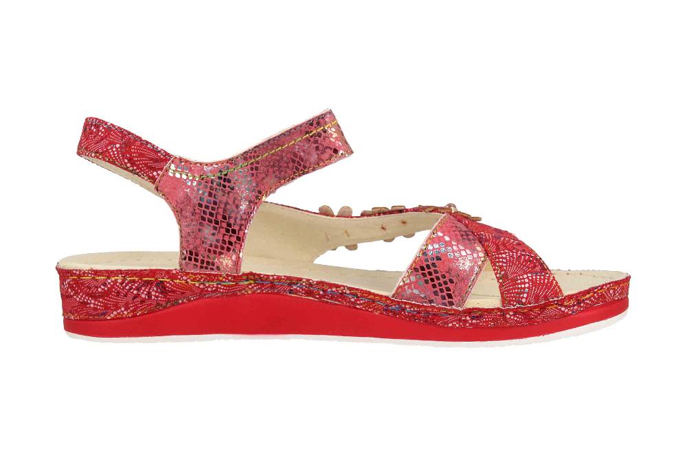 Laura Vita Sandalen in Übergrößen Mehrfarbig BRCUELO 81 Cerise große Damenschuhe Online