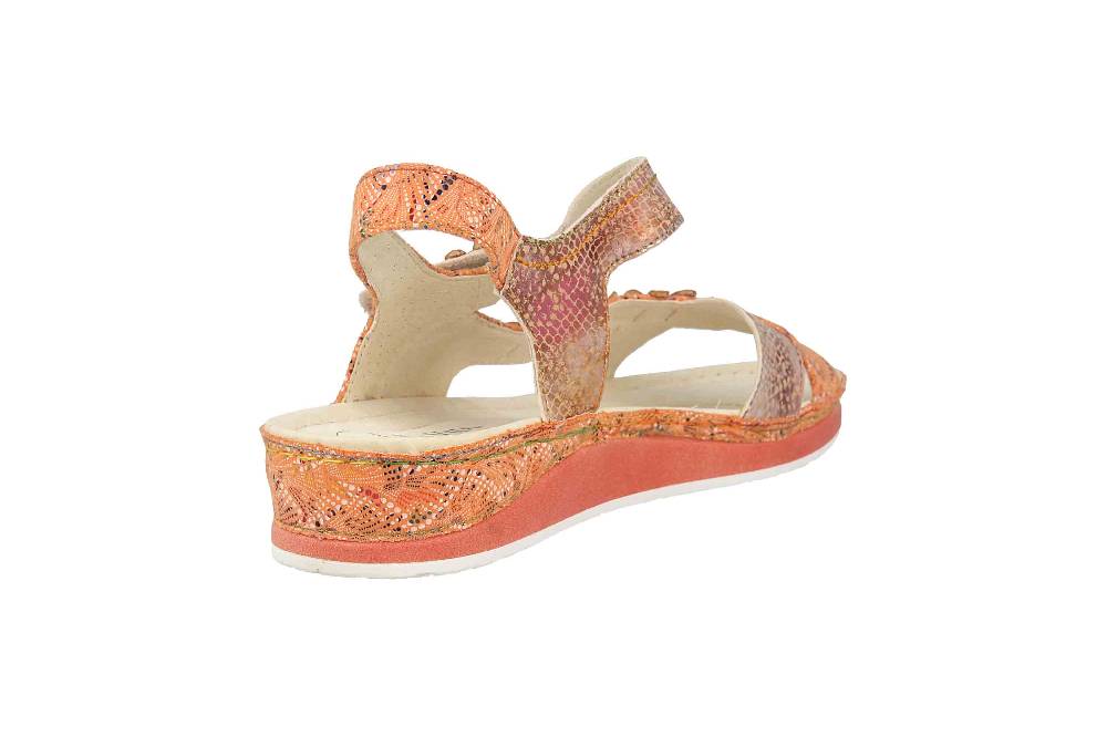 Laura Vita Sandalen in Übergrößen Mehrfarbig BRCUELO 81 Orange große Damenschuhe Fabrikladen